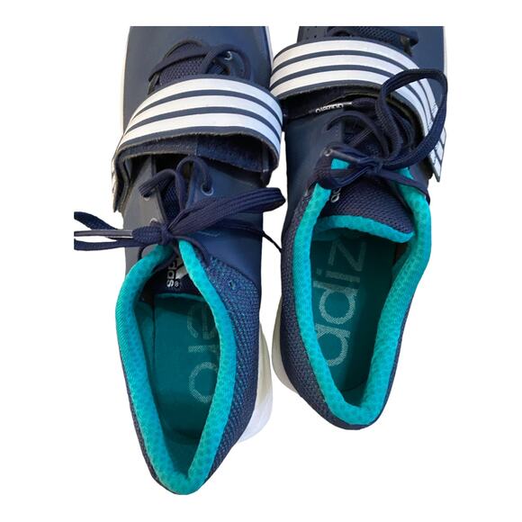 Adidas Adizero Track and Field Spikes Mens Size 11.5 Blue Top Strap Event Shoes - Picture 2 of 8